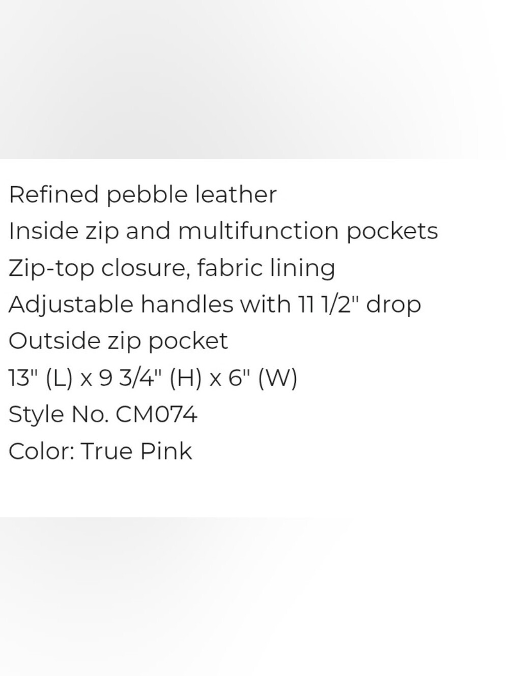 Coach Dusty Pink Pebbled Leather Shoulder Tote - Picture 8 of 8